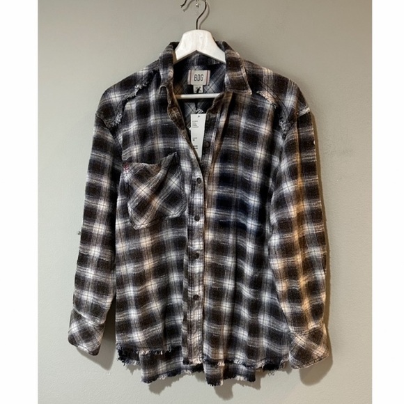 Urban Outfitters Long Sleeve Button Down Plaid Flannel Shirt. - Picture 4 of 9